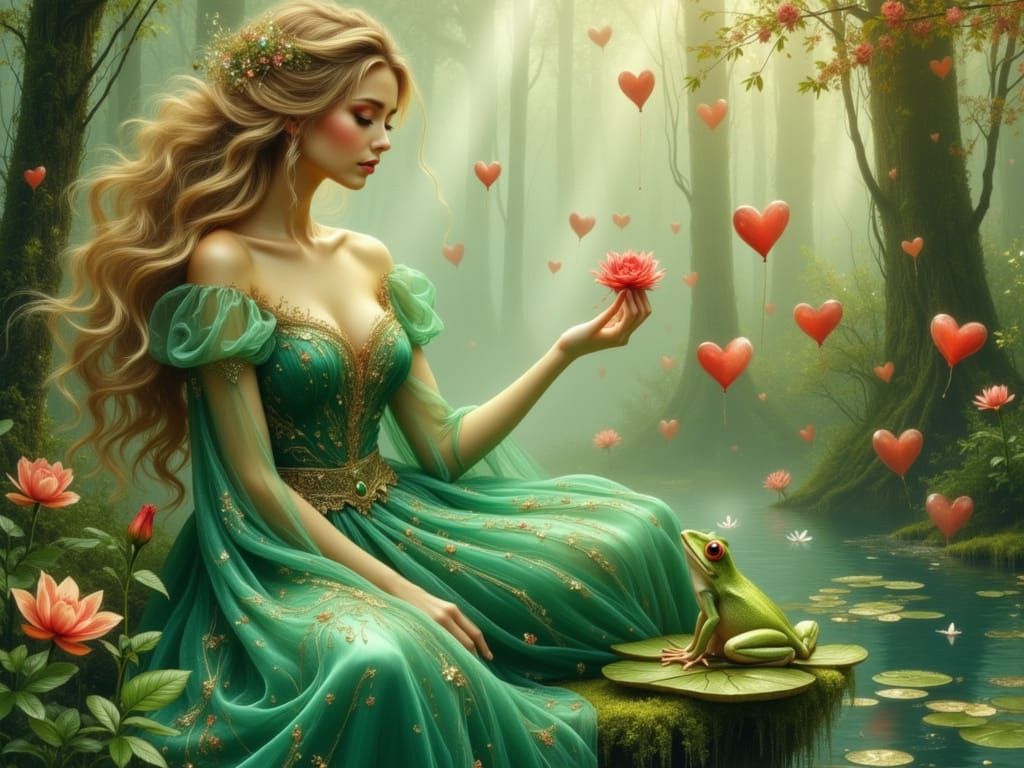 Princess and Frog by Serene Pond