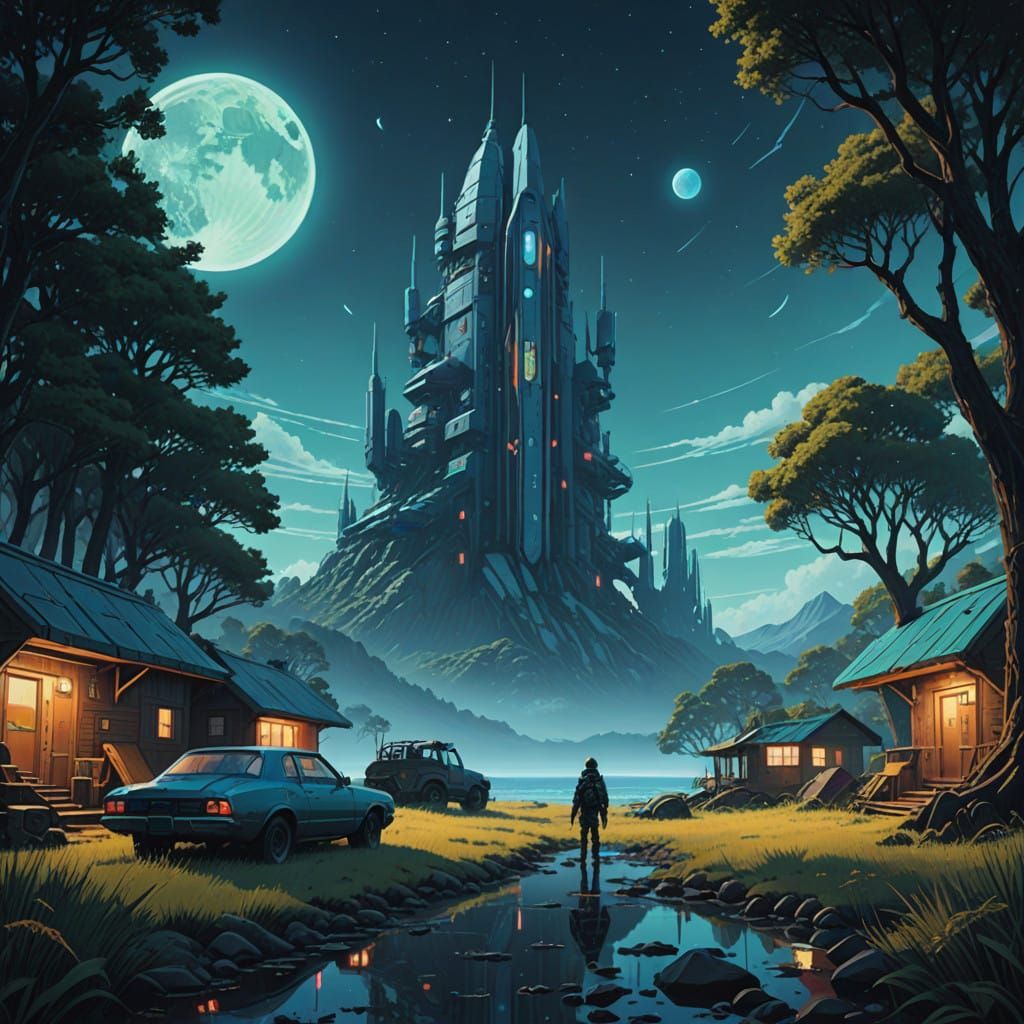 Ethereal Cosmic Realm Unfolds in Vibrant, Hyper-Detailed Fan...