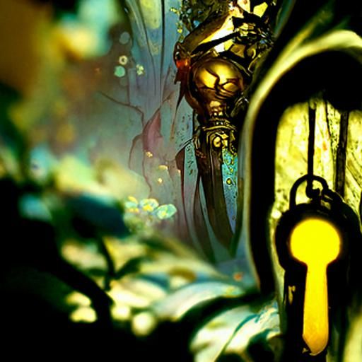 Dark Fantasy Masterpiece in Purple and Yellow