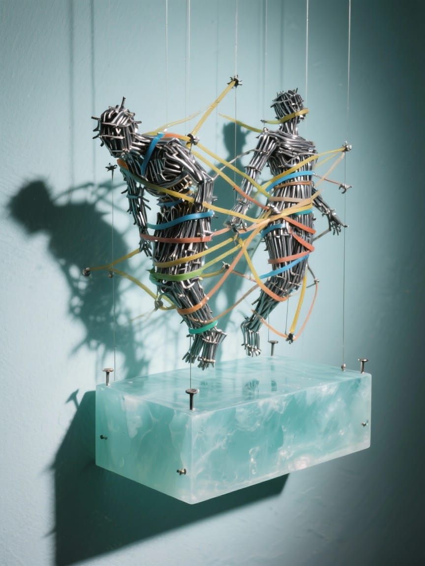 Staples and Bands in Seafoam