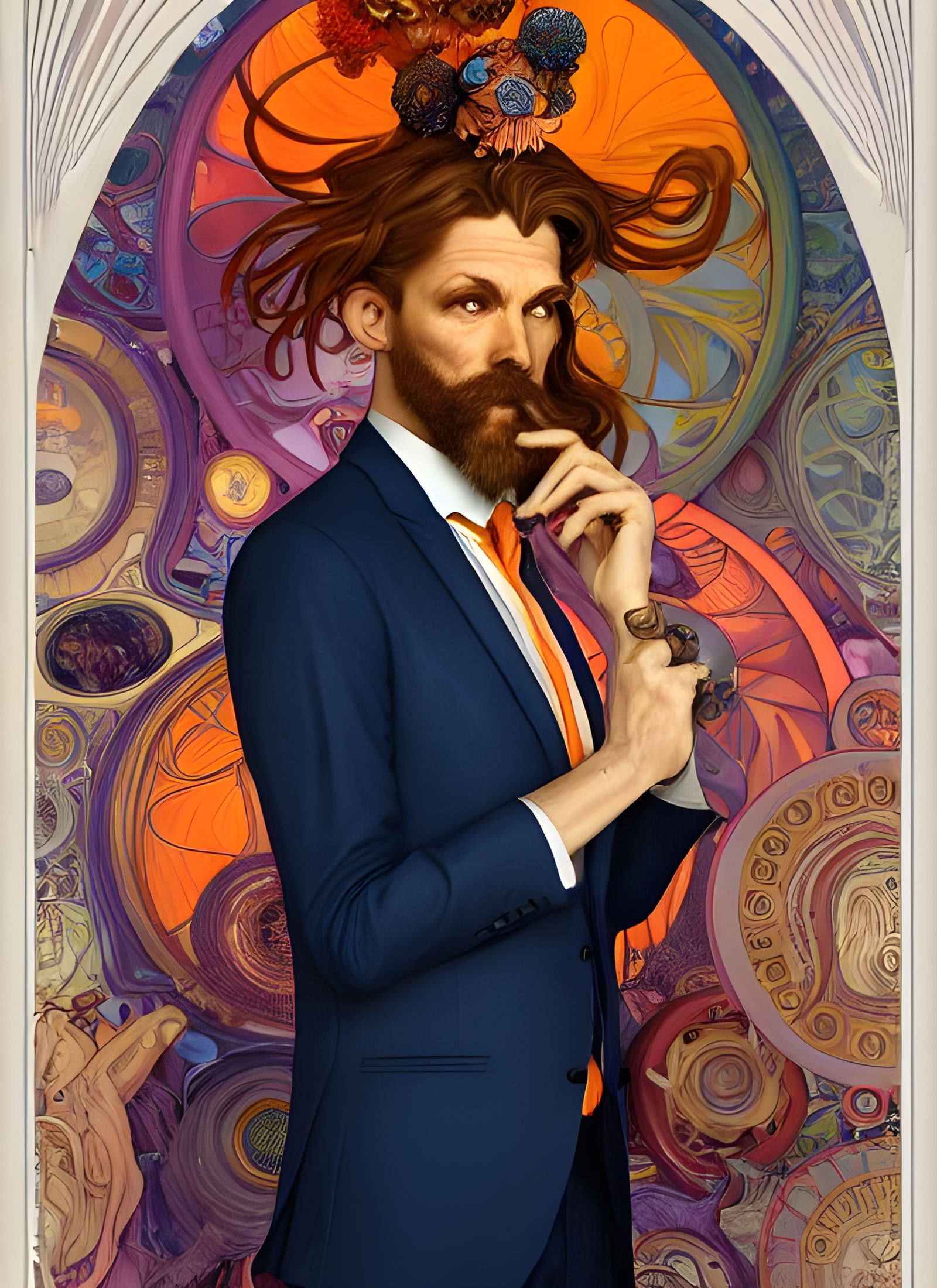 Octodad Portrait in Art Nouveau Style