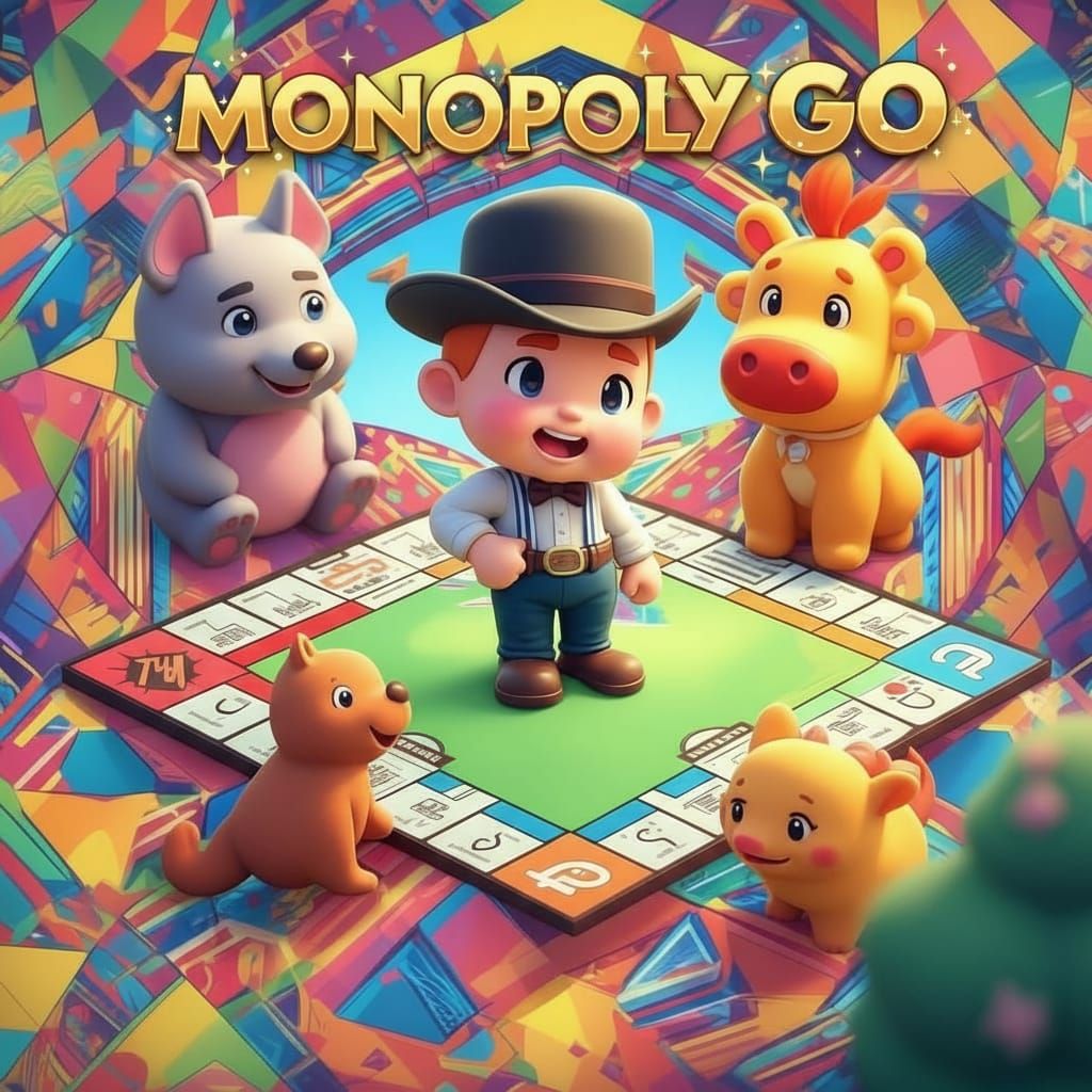 Monopoly Go Game Pop Art Splash Screen