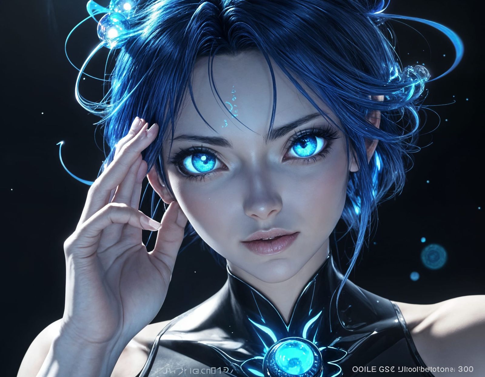 Ethereal Sapphire Orb Radiates Celestial Energy