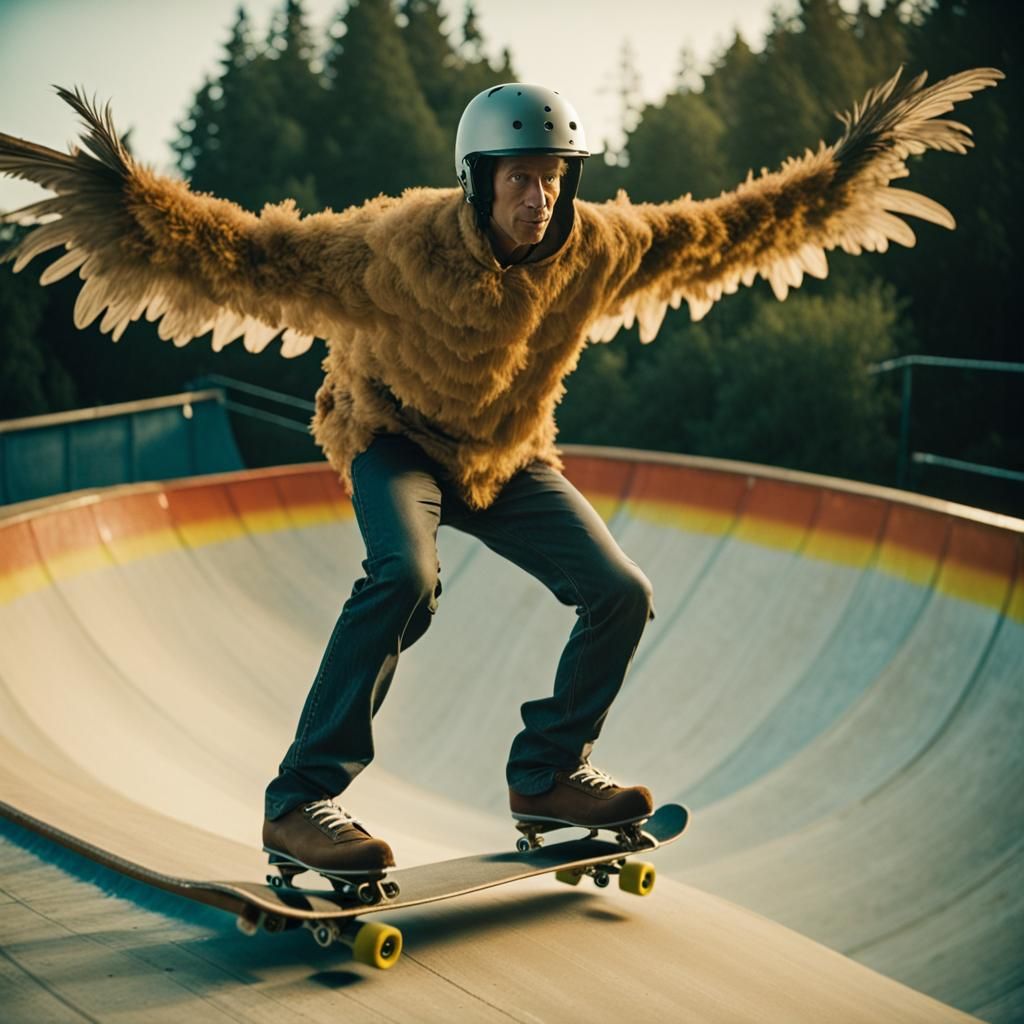 Tony Hawk as Bird Skater: Cinematic Film Still