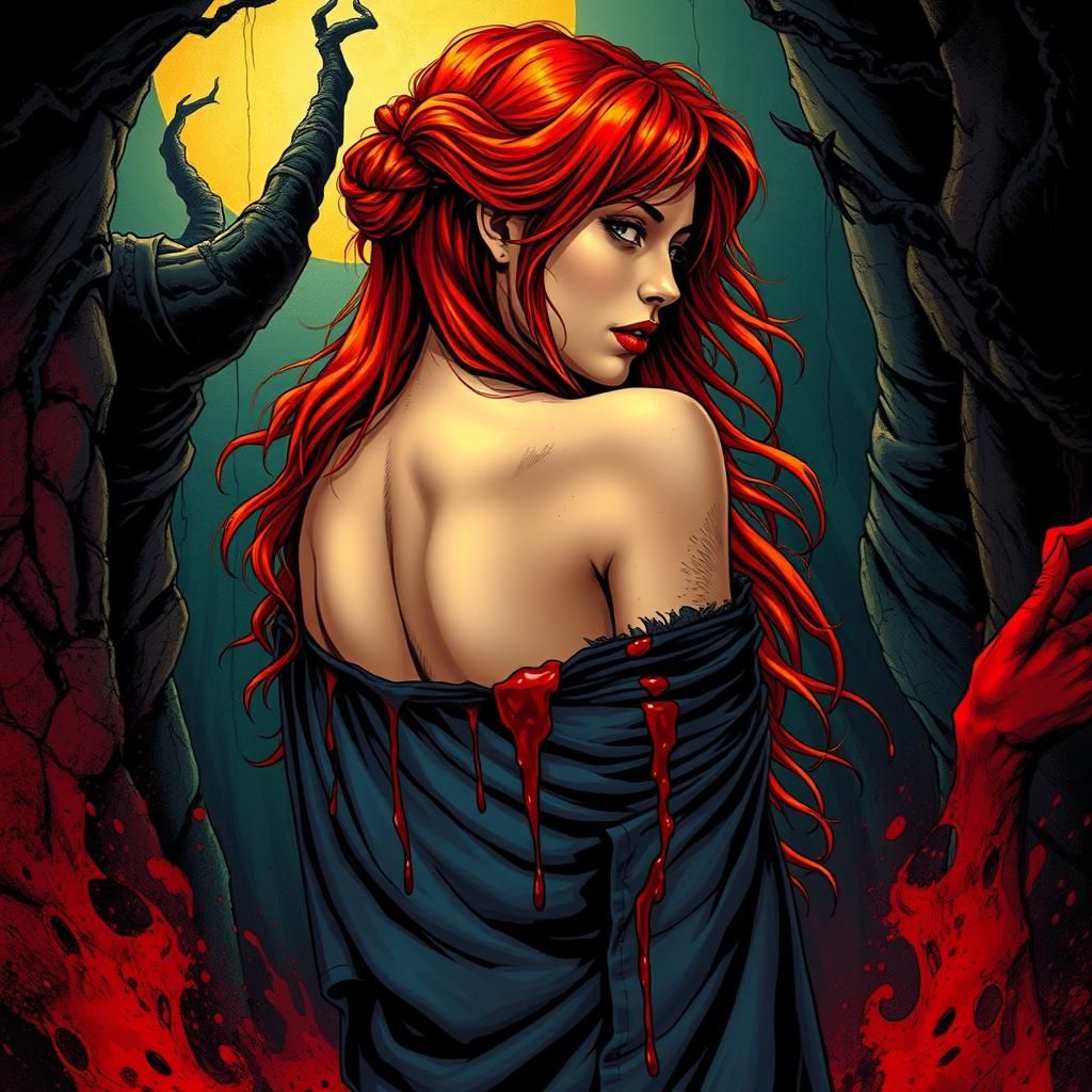 Persephone: Goddess of Spring in Comic Book Style