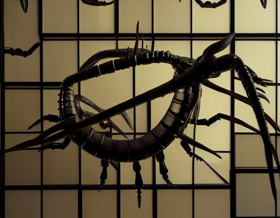 Hyperrealistic Alien Insectoids in Glass