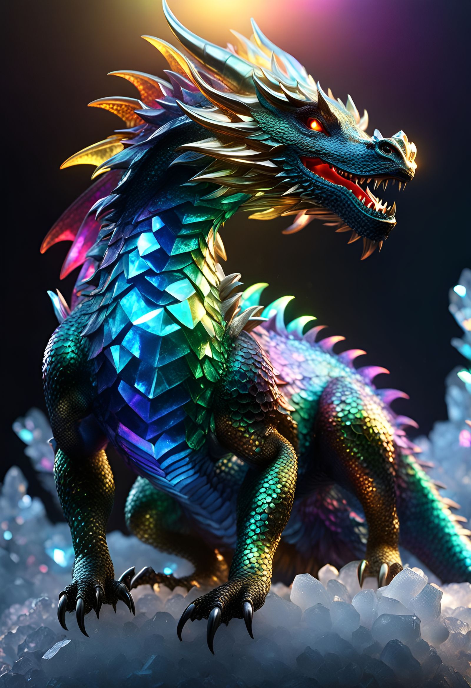 Rainbow Crystal Dragon