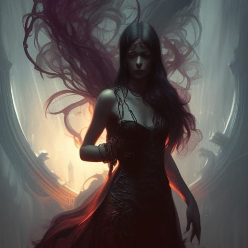 Dark Fantasy Art with Dynamic Lighting