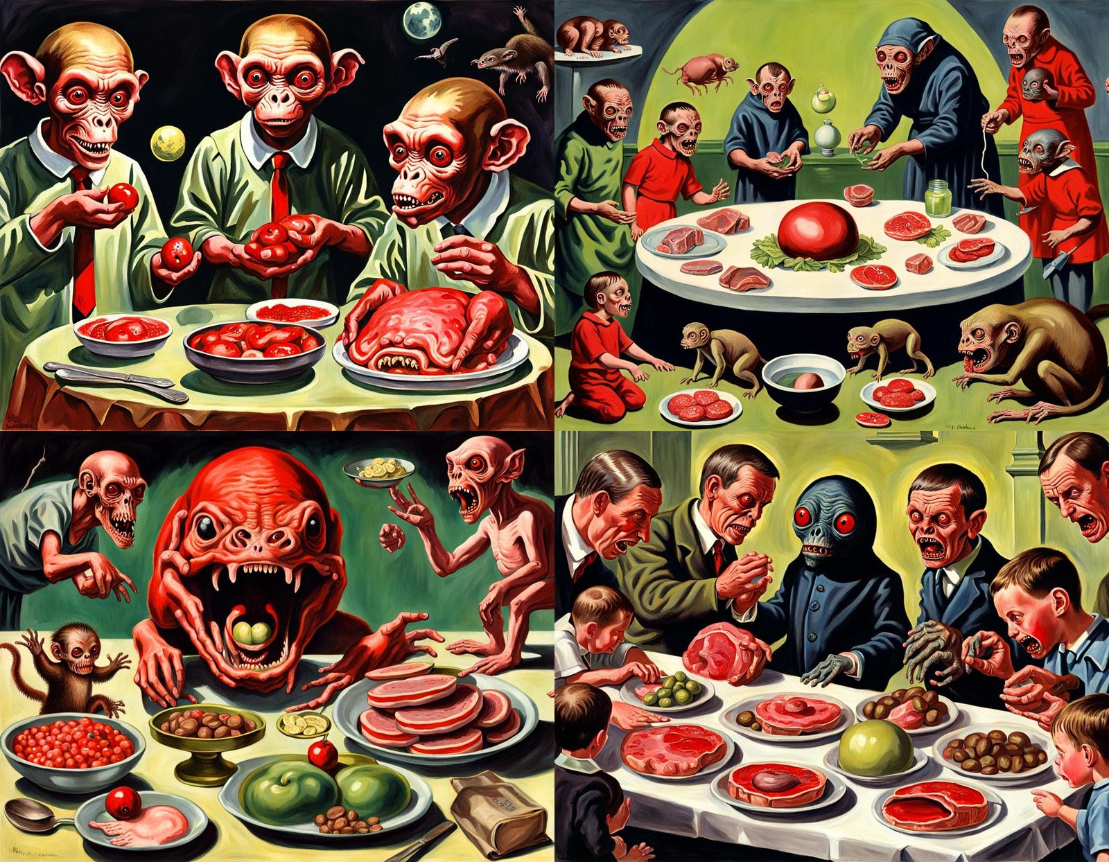 Horrific Mutant Alien Zygote in Ladybird Style