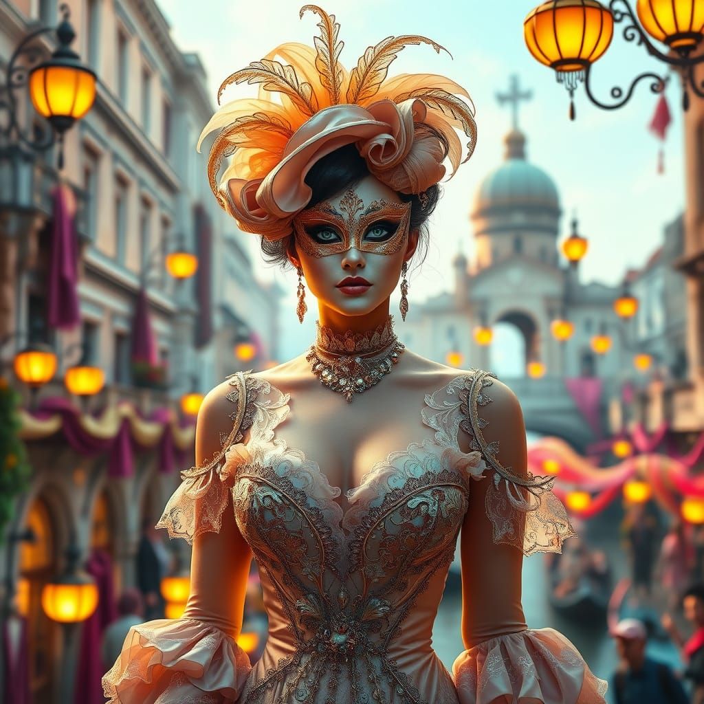 Vibrant Carnaval Celebration in Mystical Venice