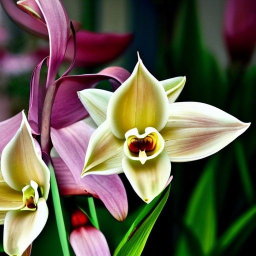 Cymbidium Flower in a Garden Photography