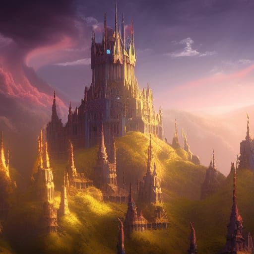 Majestic Demon Castle in Anime Style