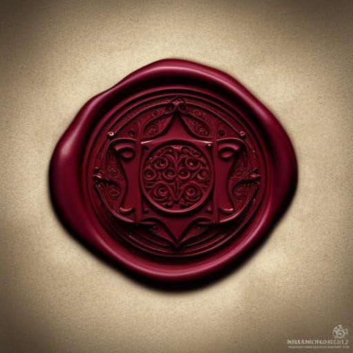 Time Traveler's Guild Seal on Parchment: Detailed Matte Pain...