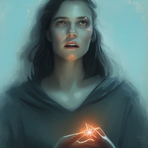 Detailed Woman Catches a Falling Star