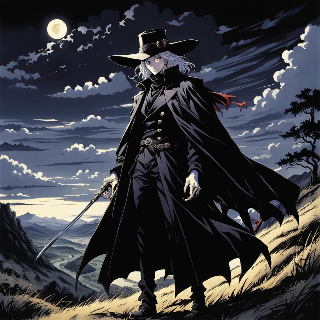Vampire Hunter D in Yoshitaka Amano Style