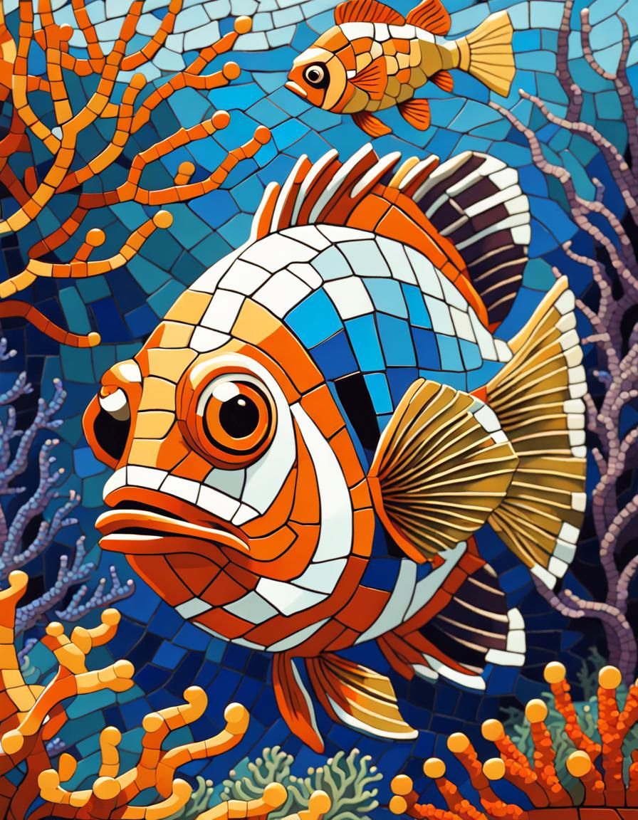 Under the sea mosaic