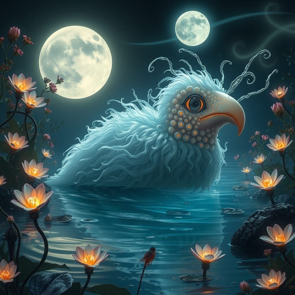 Fantastischer Plüschvogel