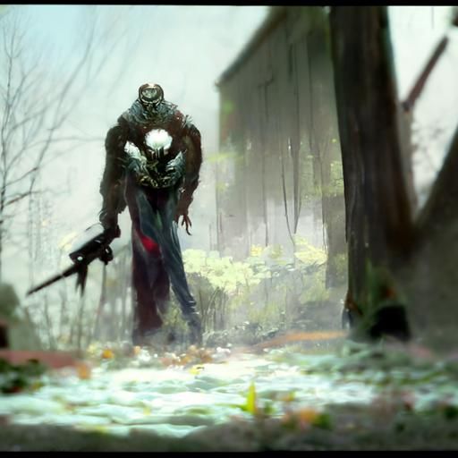 Sinister Monster Under Attack, in Dark Fantasy Style