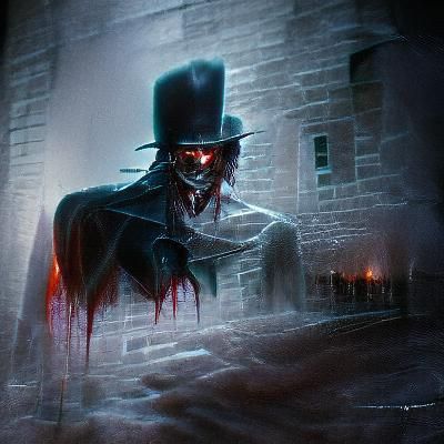 Sinister Jack the Ripper in Dark Fantasy Style