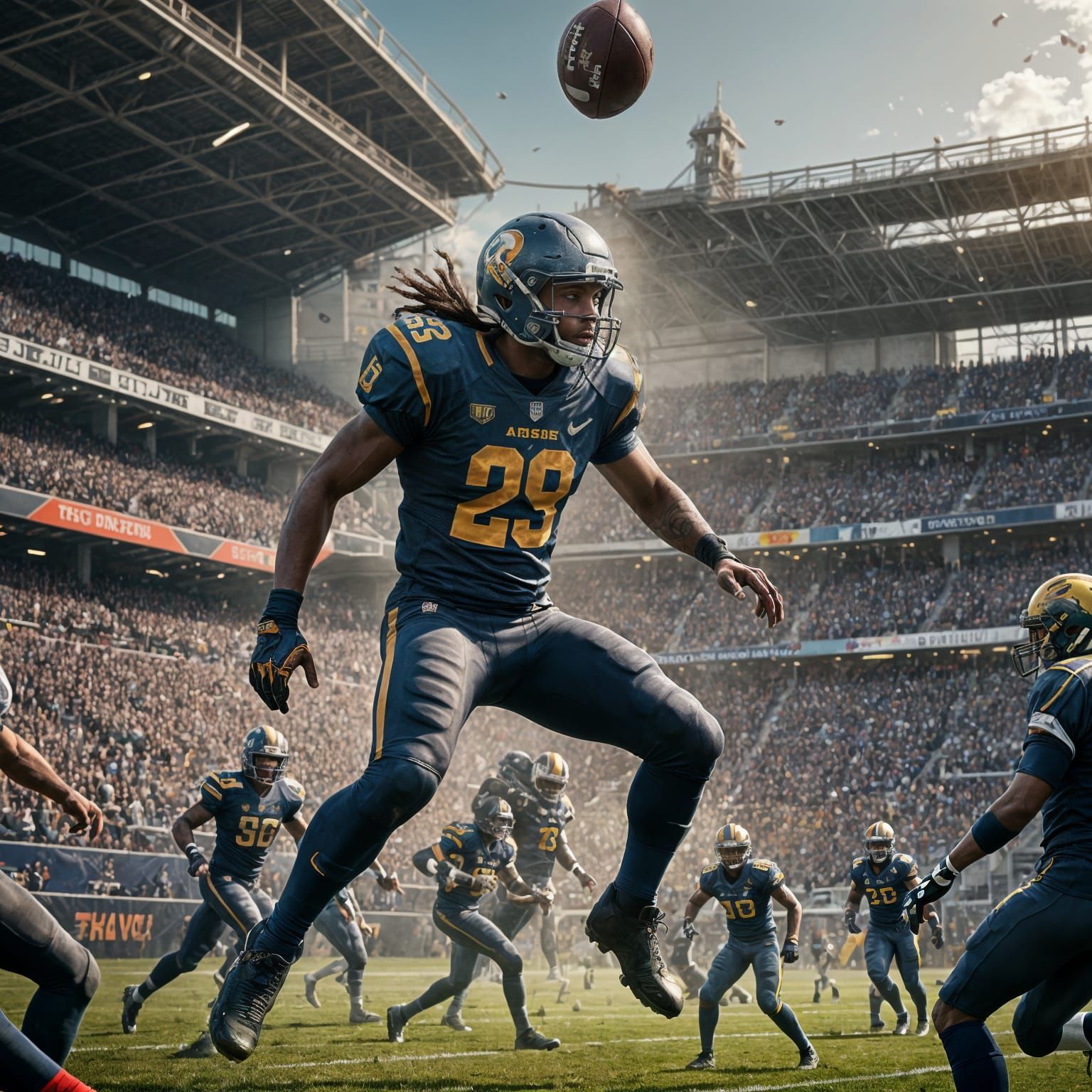 Fantasy Football Concept Art in Detailed Matte Painting