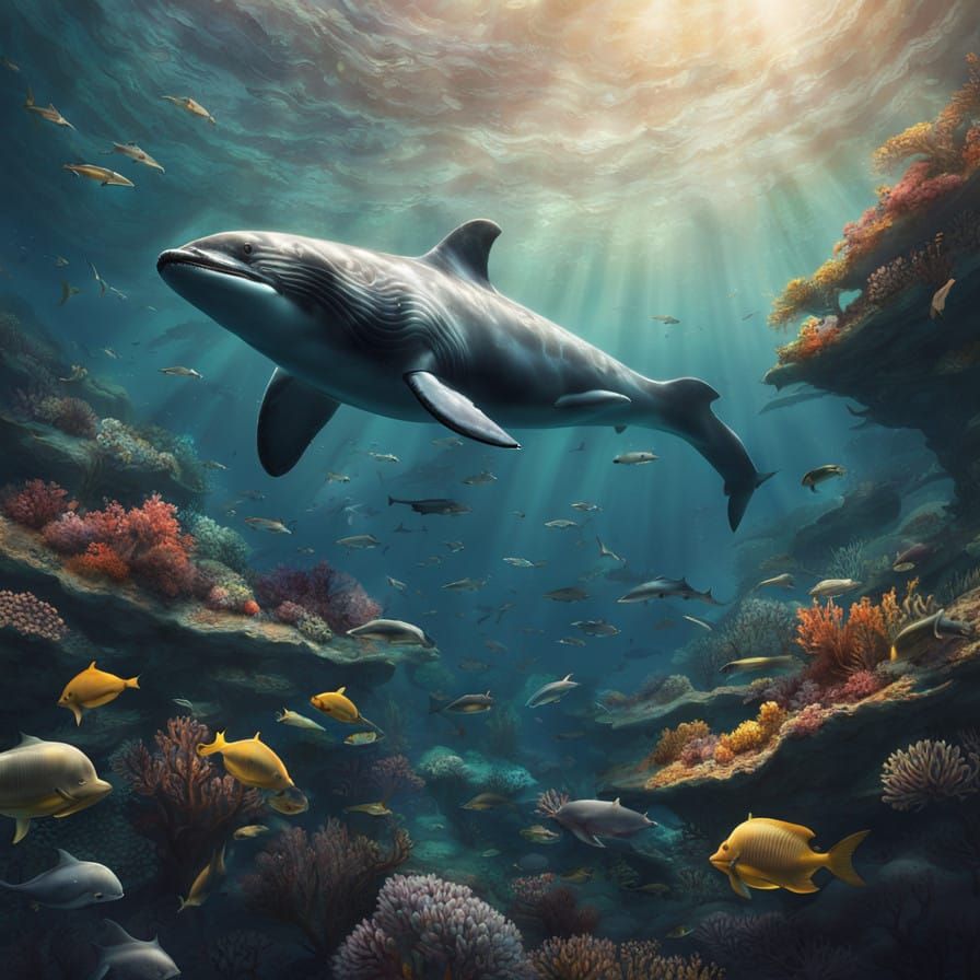 Cinematic Underwater World with Majestic Marine Life