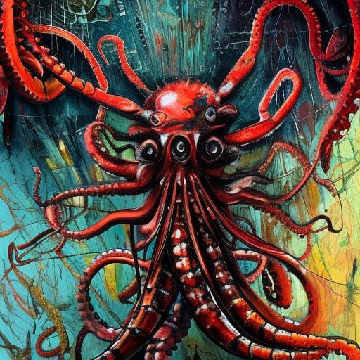 Gothic Orchestra Conducted by Giant Prawn Octopus