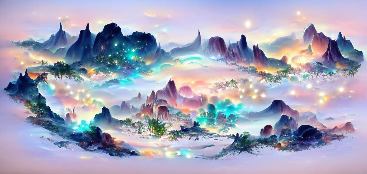 Moonlit Dieselpunk Desert Oasis: Whimsical Sci-Fi Landscape
