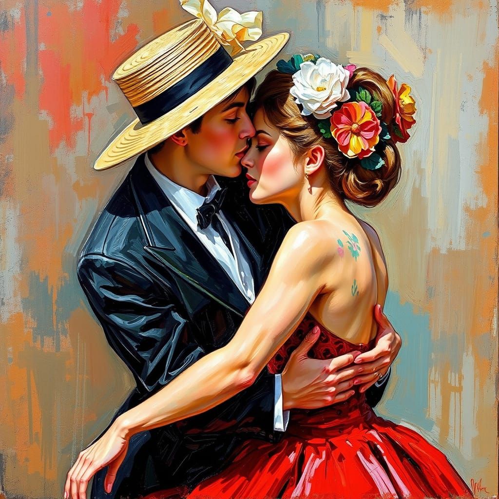 Mother and Child, Impressionistic Figurative Art