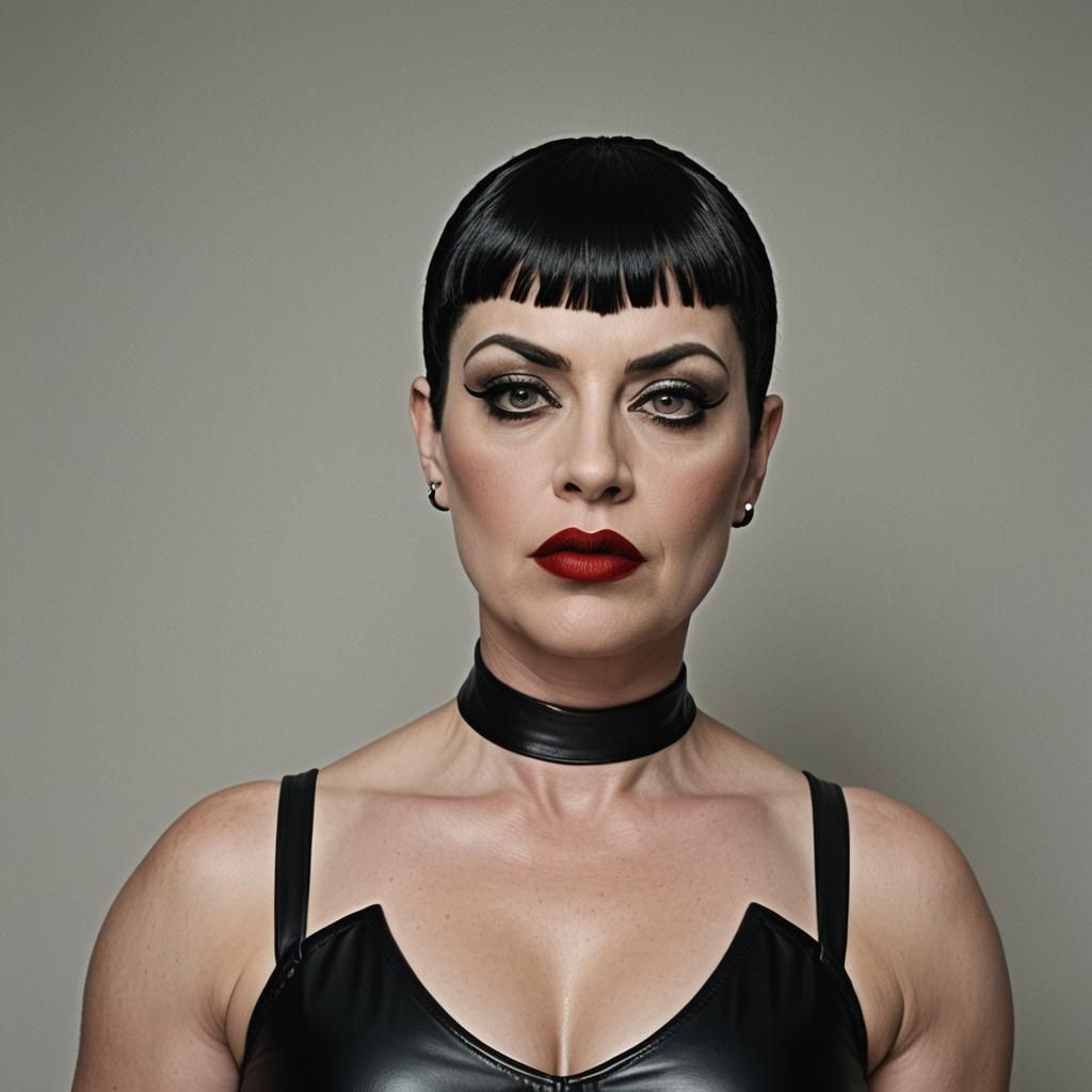 Amazon Goth Portrait with Dramatic Makeup