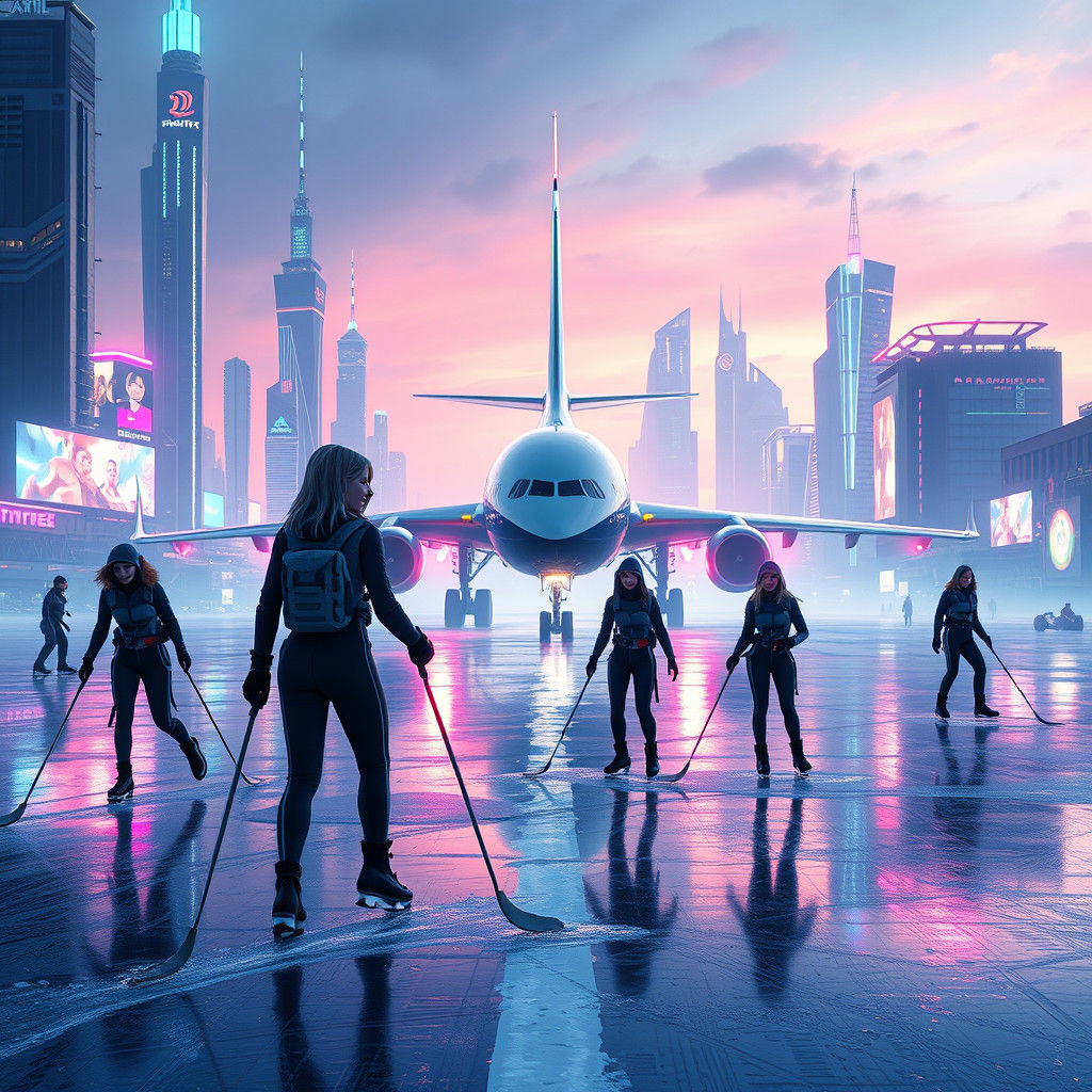 Futuristic Ice Sport: High-Tech Airport Runway Prep