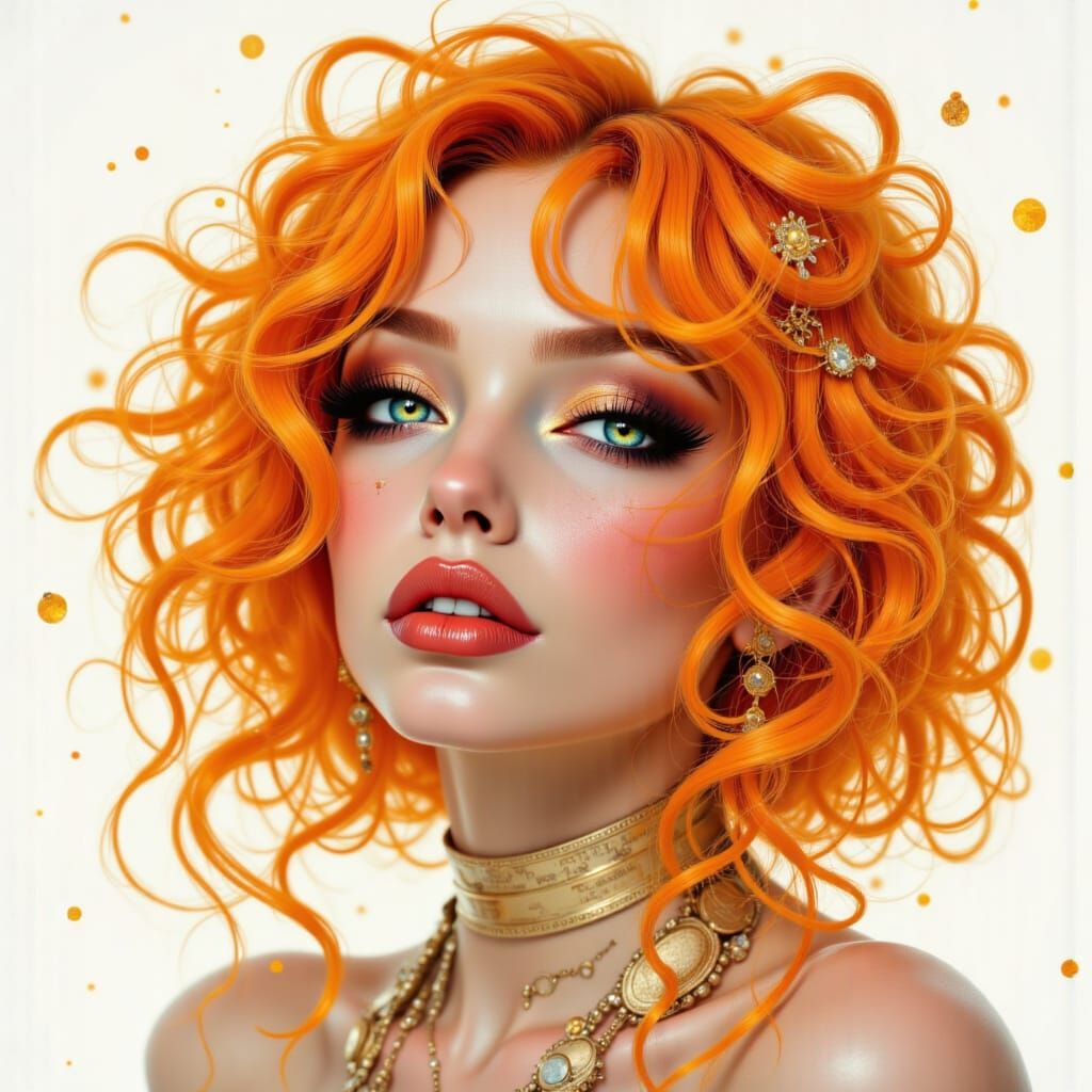 Bauhaus Inspired Orange Object on White Background