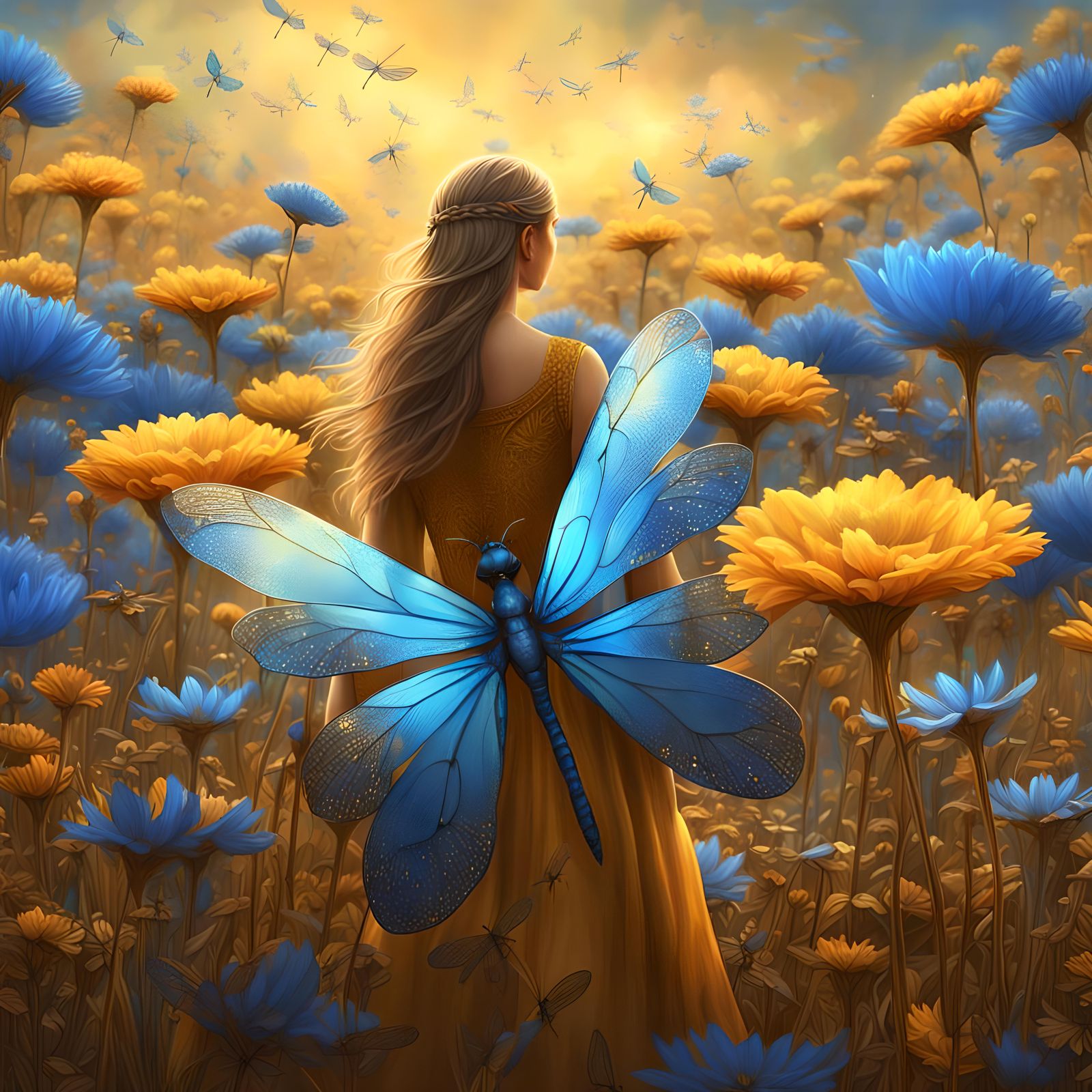 Soul in Honeyed Fields: A Detailed Matte Painting