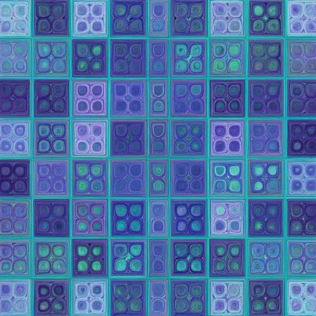 Abstract Geometric Art With Lavender Splatter
