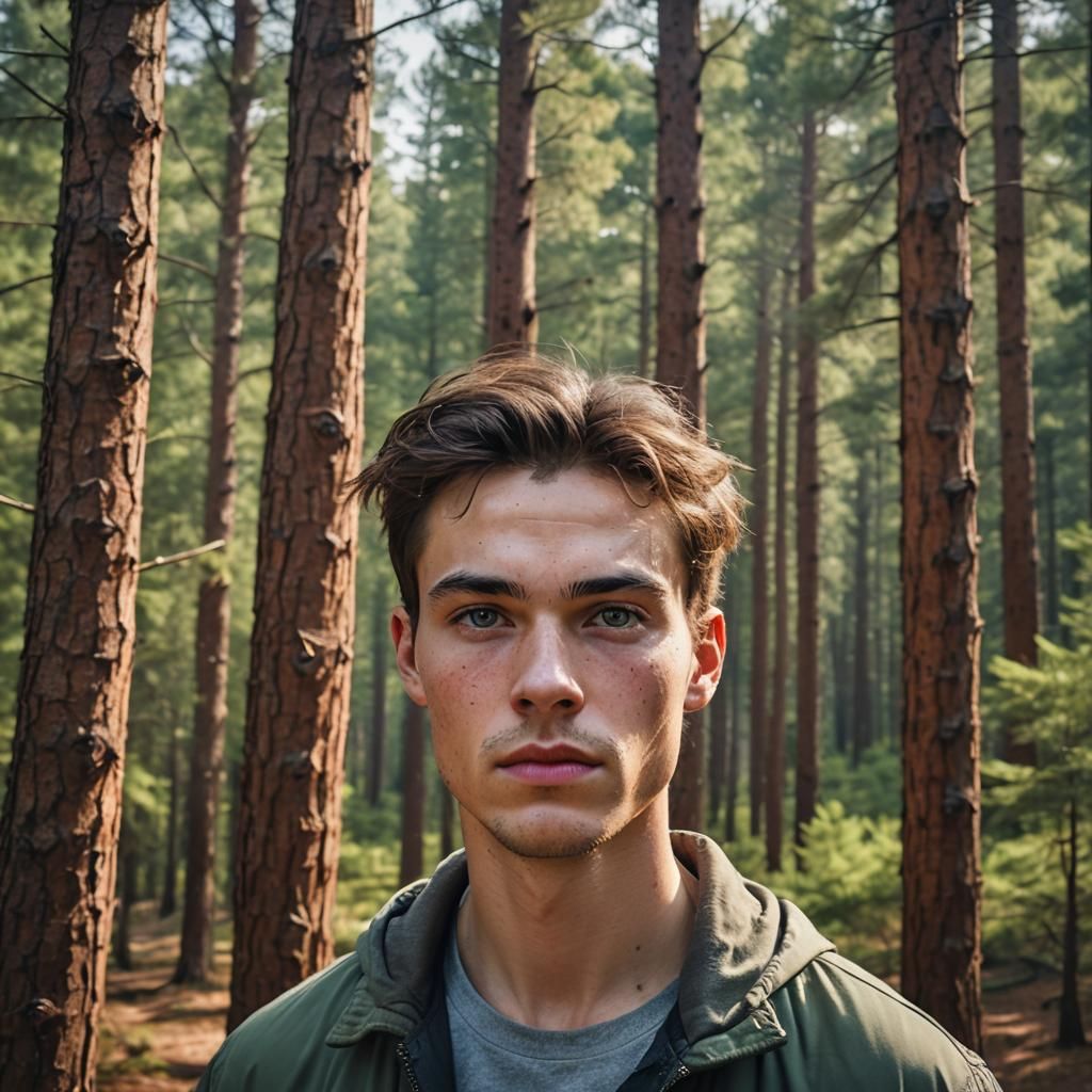 Vibrant Portrait of Young Model in Hyper-Realistic Style