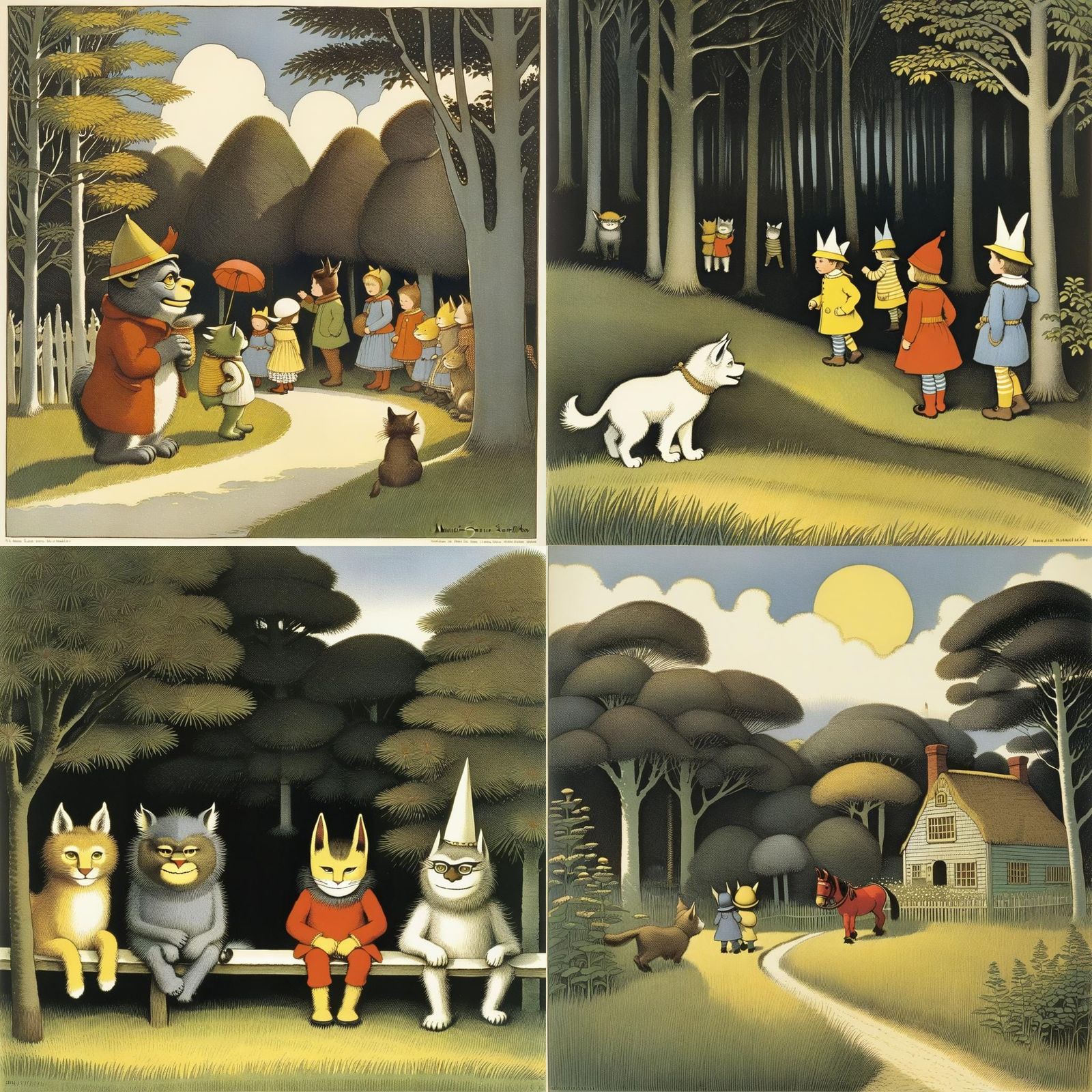 Charming Illustration in Sendak Style