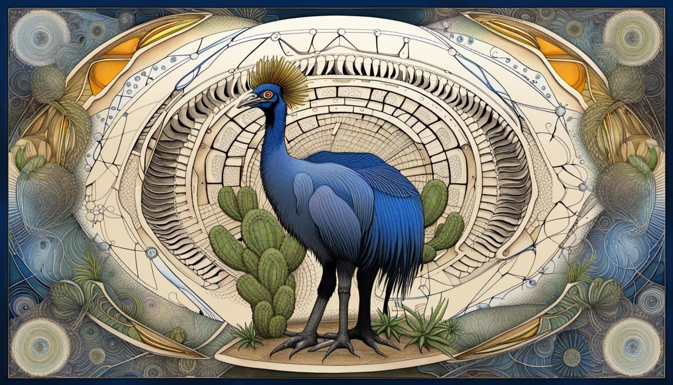 Diagrammatic Cassowary with Quantum Zentangle Elements