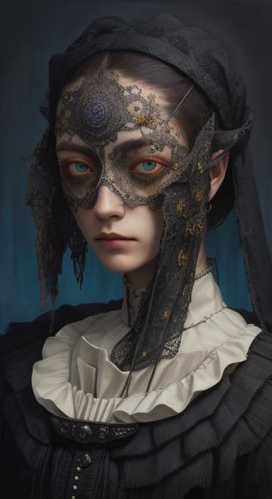 Surreal Portrait of Avoidant Personality Disorder in Oil