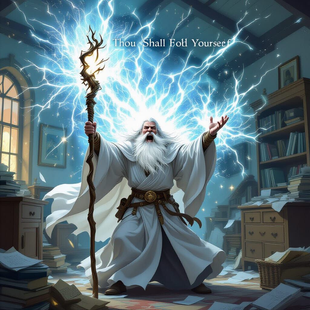 Powerful Wizard Unleashes Magic on Messy Room