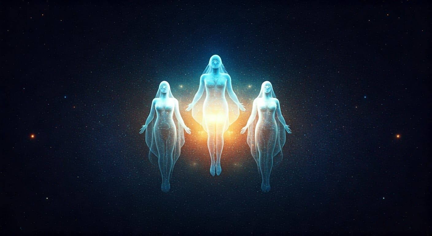 Ethereal Cosmic Singers Harmonize in Celestial Splendor