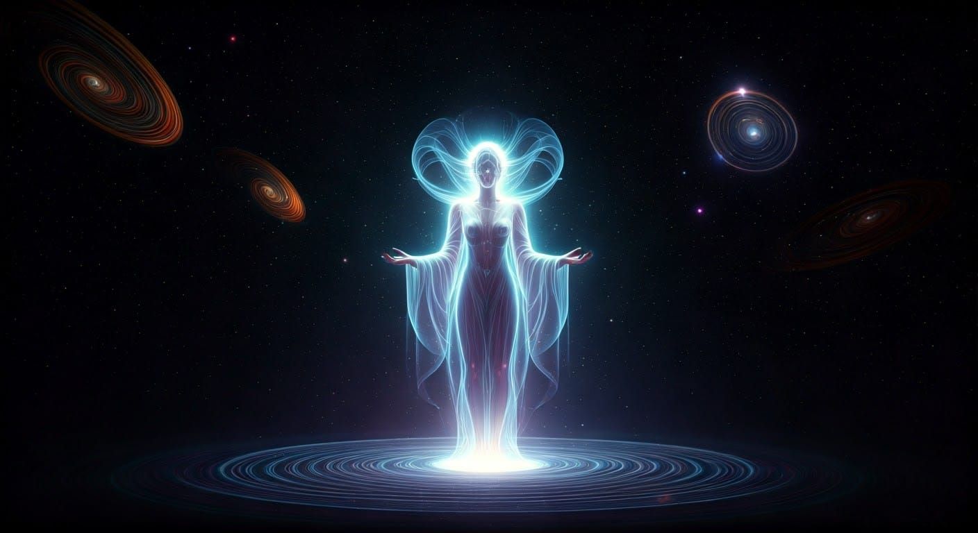 Surreal Cosmic Celestials in Ethereal Symphony