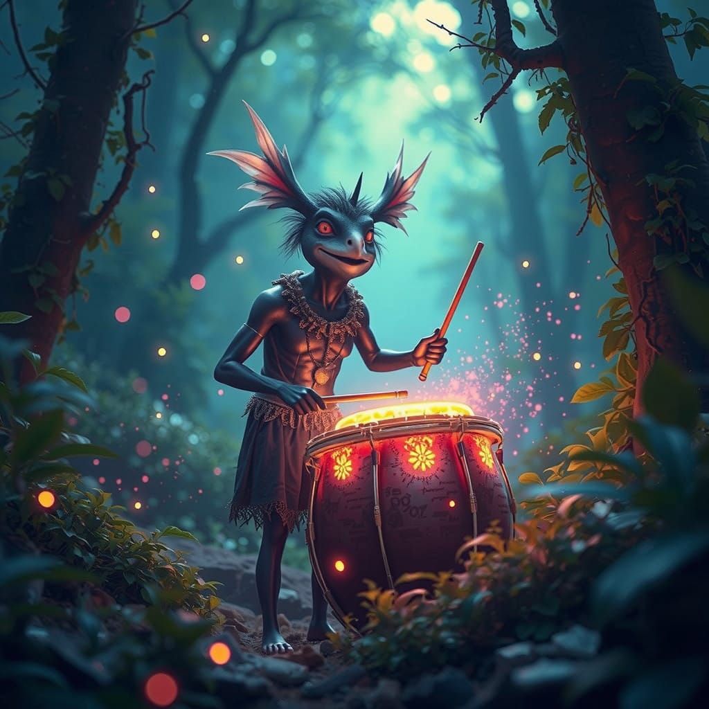 Tamanduá Rockstar in Vibrant Expressionist Style