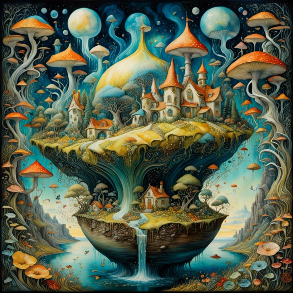 Enchanted Cornucopia of Earthly Delights in 3D