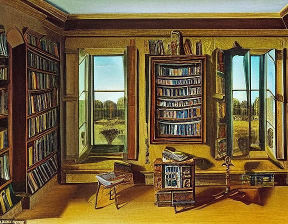 Surreal Room with Melting Clocks in Depth Surrealism