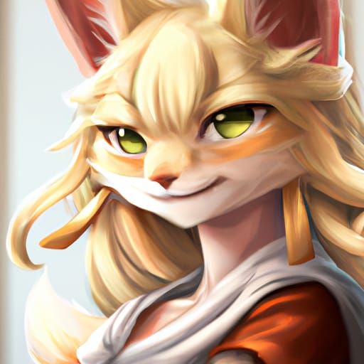Anime Anthro Cat in Roman Style, Photorealistic