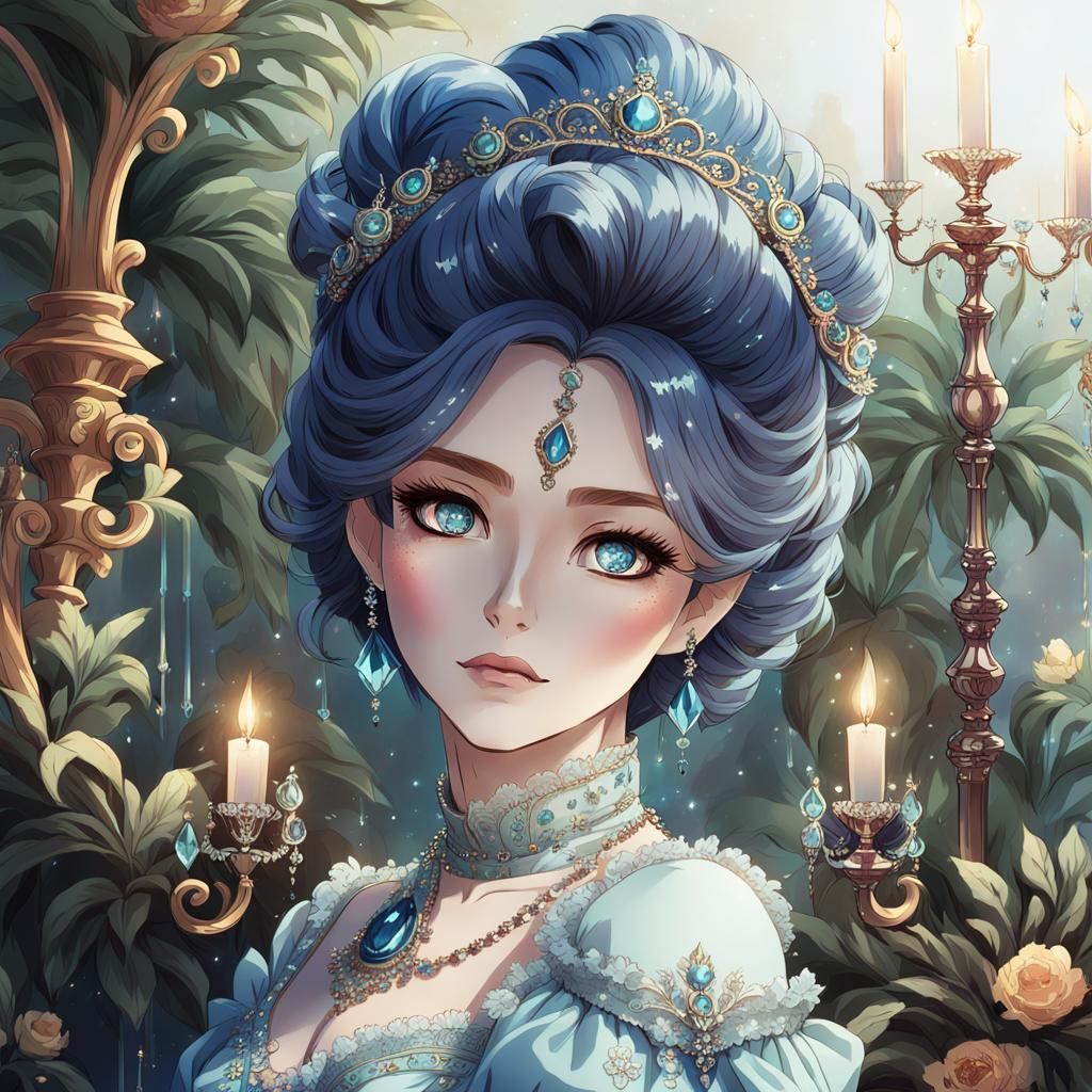 Victorian-Era Woman Shines in Opulent Manhwa Portrait