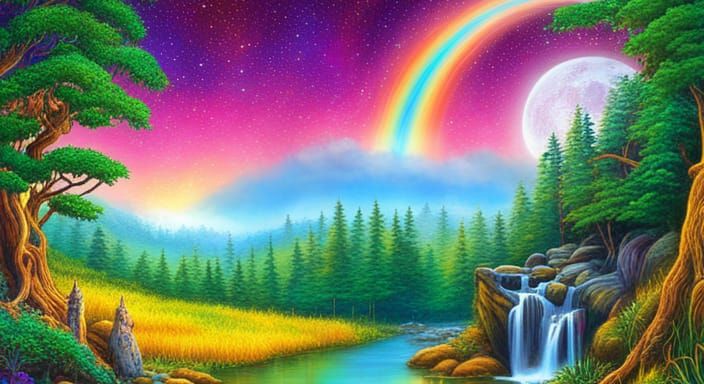 Majestic Lisa Frank Rainbow