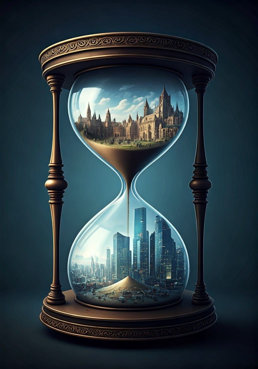 Hourglass - past to present