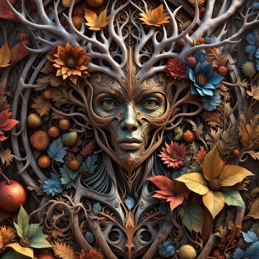 Seasons Transition Art in Mixed Media