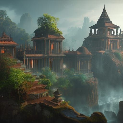 Majapahit Empire: Detailed Matte Painting