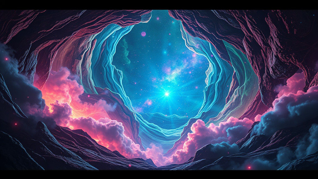 Android Jones-Inspired Sci-Fi Dimension with Space Tear